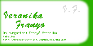 veronika franyo business card